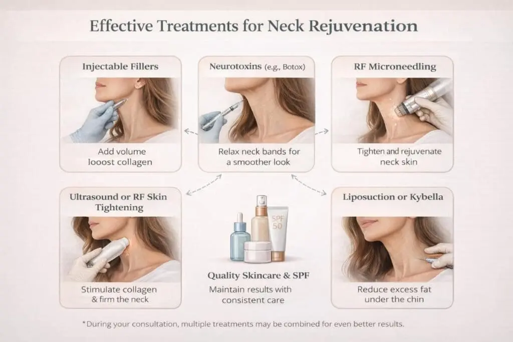 Effective Treatments For Neck Rejuvenation Infographic