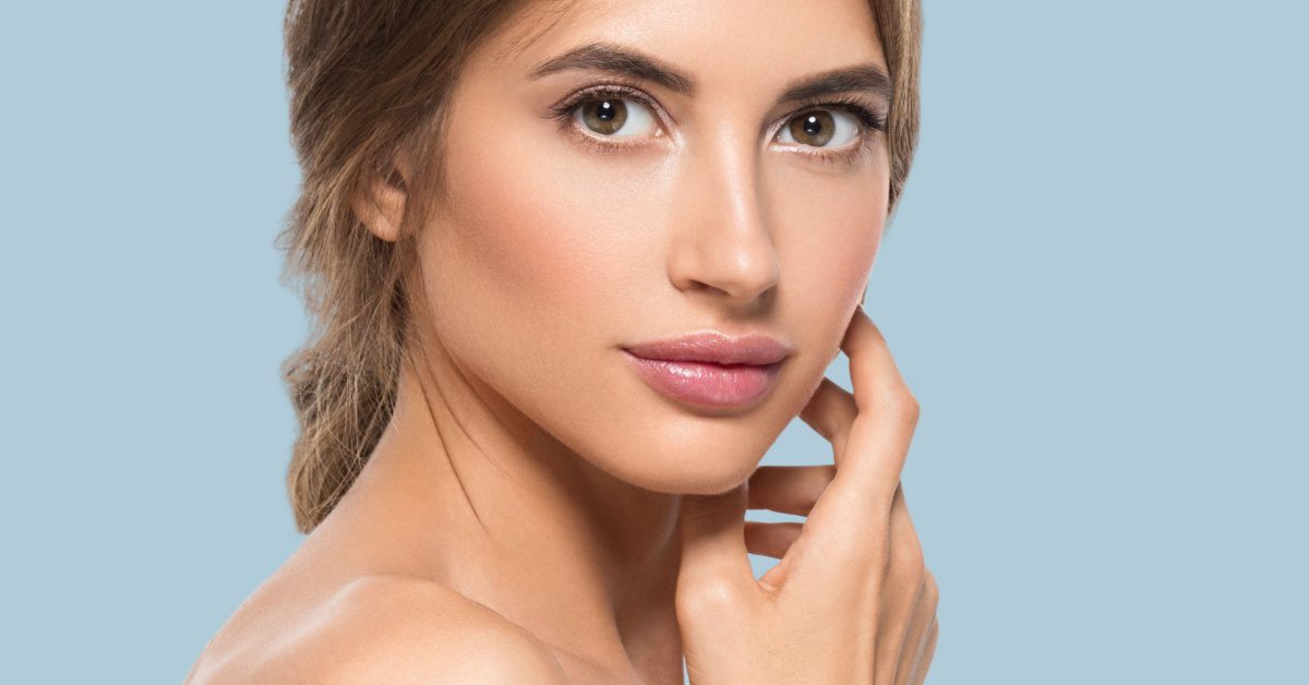 young lady with lips