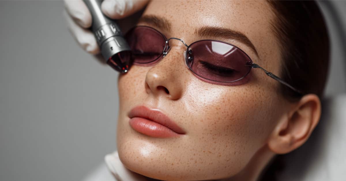 picosure pico laser treatment on womans face