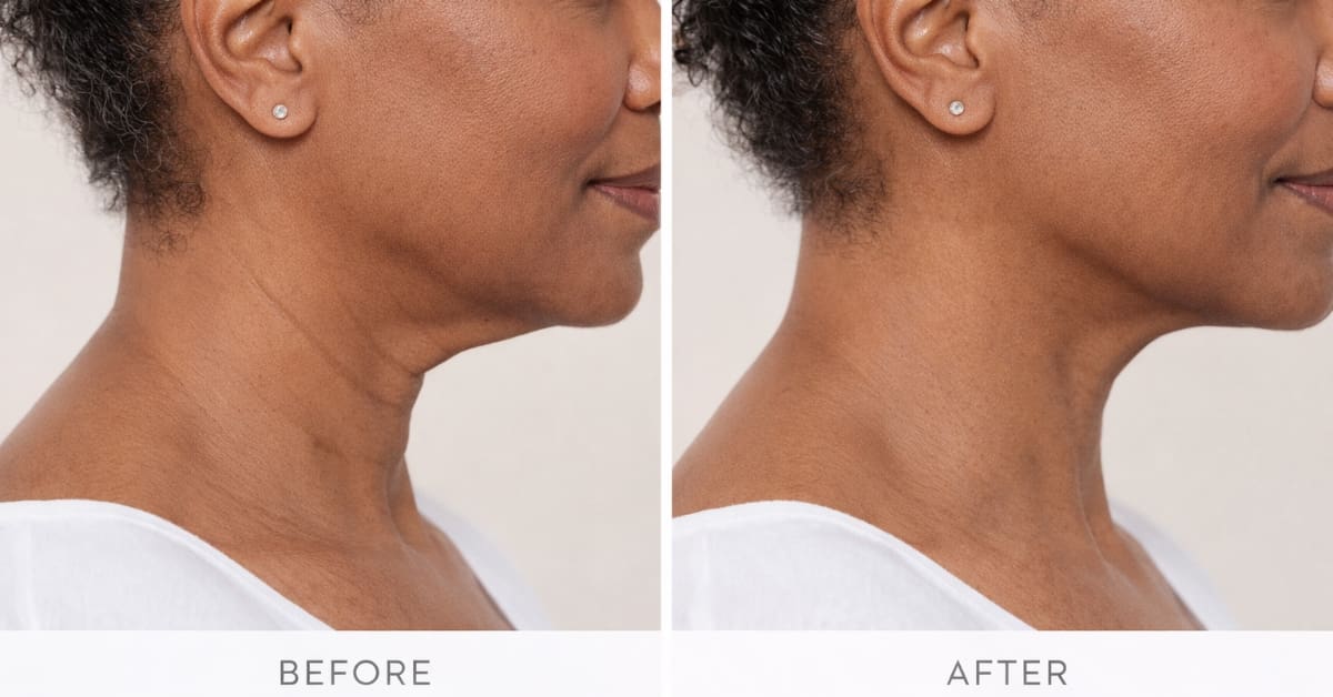 Before And After Non-Surgical Neck Rejuvenation Treatments