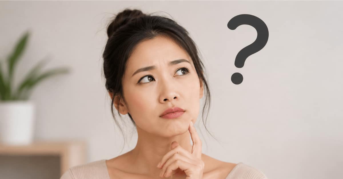 asian woman, question mark, when is the best age to start non-surgical neck treatments